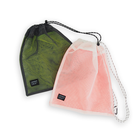 二重でおしゃれなメッシュ巾着袋 | Fab4design オリジナルバッグLab