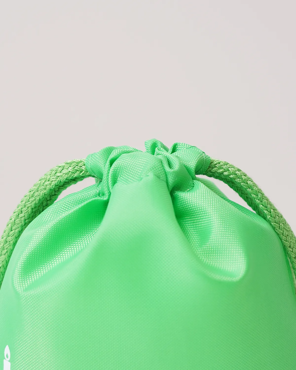 ポリエステル420マチなし巾着袋_閉じた口