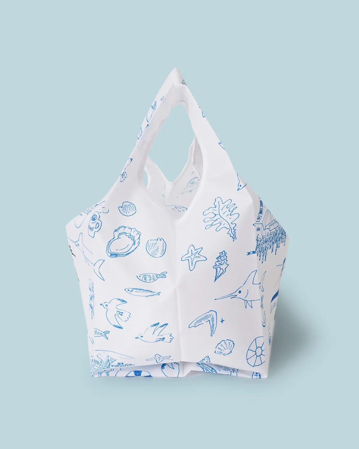 ポリエステルレジ袋型折りたたみフラップ付き_横