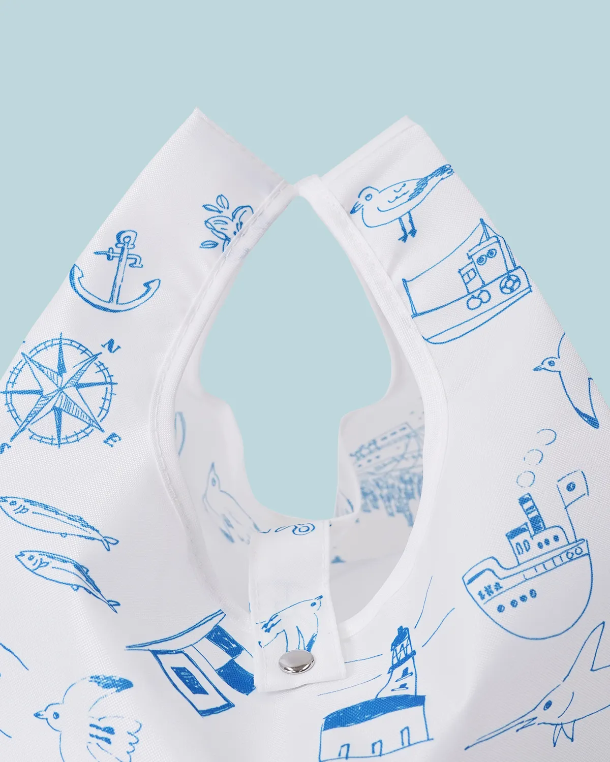 ポリエステルレジ袋型折りたたみフラップ付き_持ち手