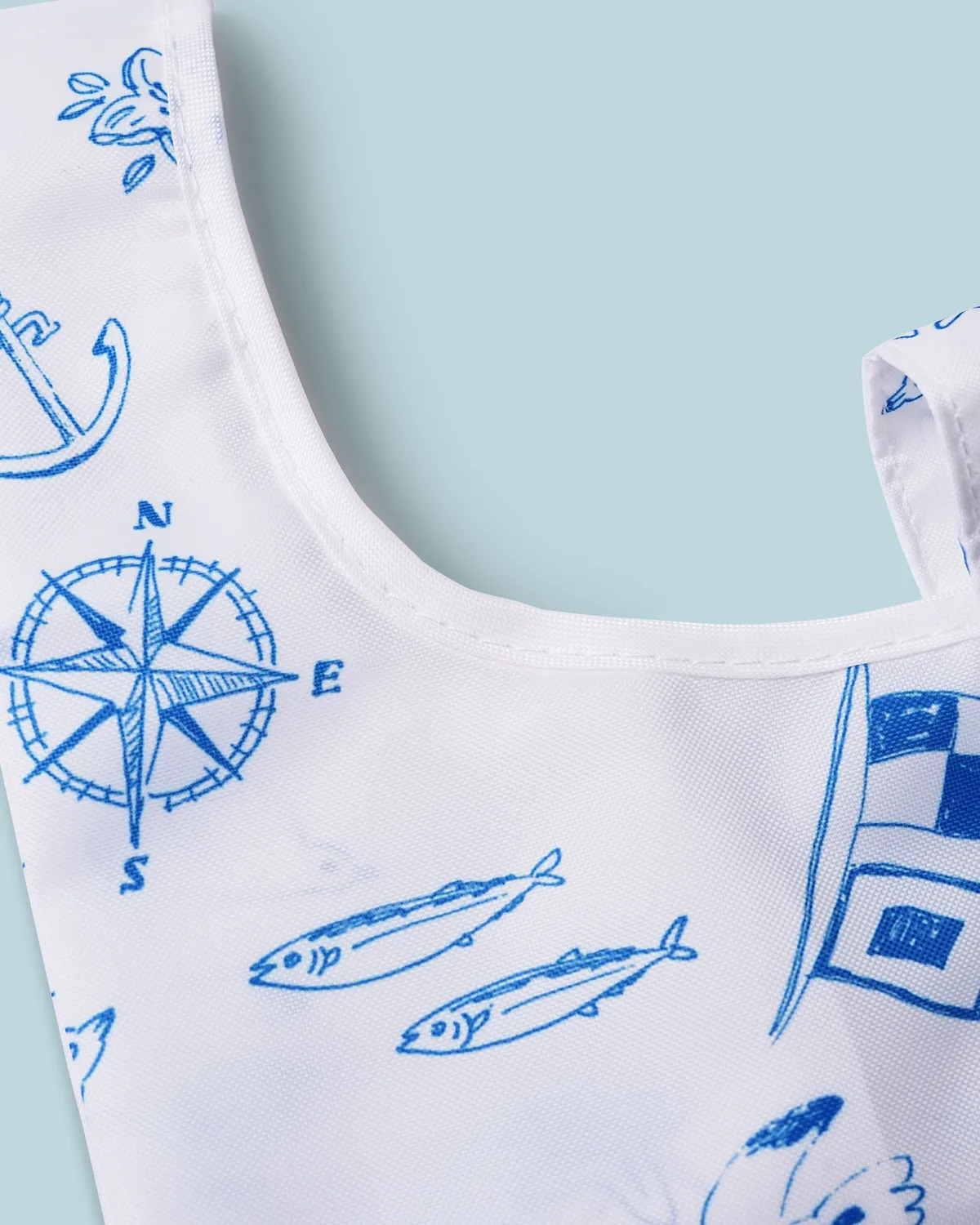 ポリエステルレジ袋型折りたたみフラップ付き_バイアス