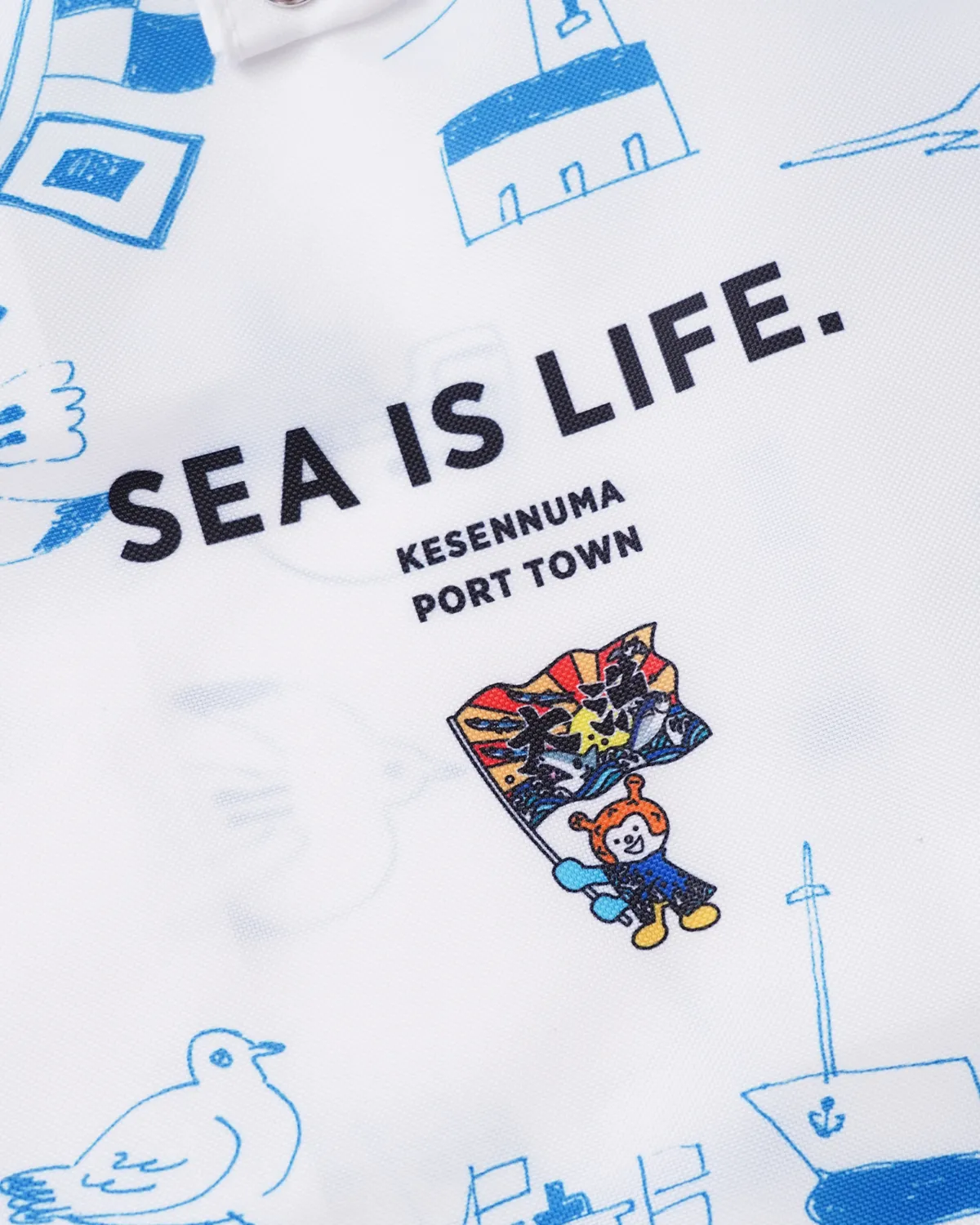 ポリエステルレジ袋型折りたたみフラップ付き_印刷