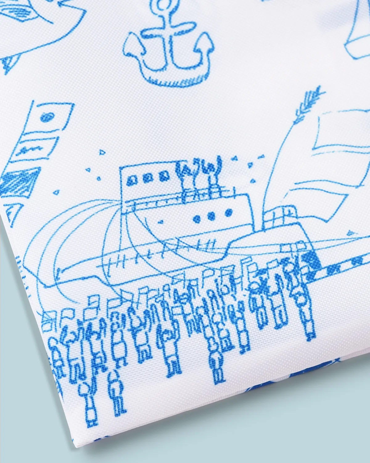 ポリエステルレジ袋型折りたたみフラップ付き_手書き印刷