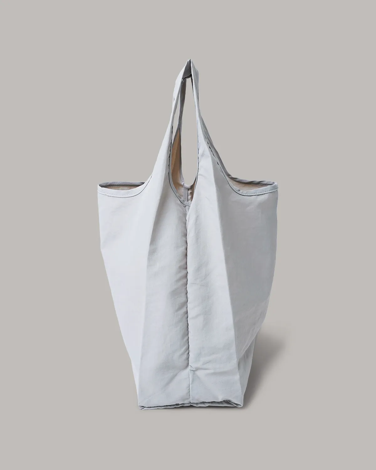 ナイロンレジ袋型バッグブラック、グレー_横