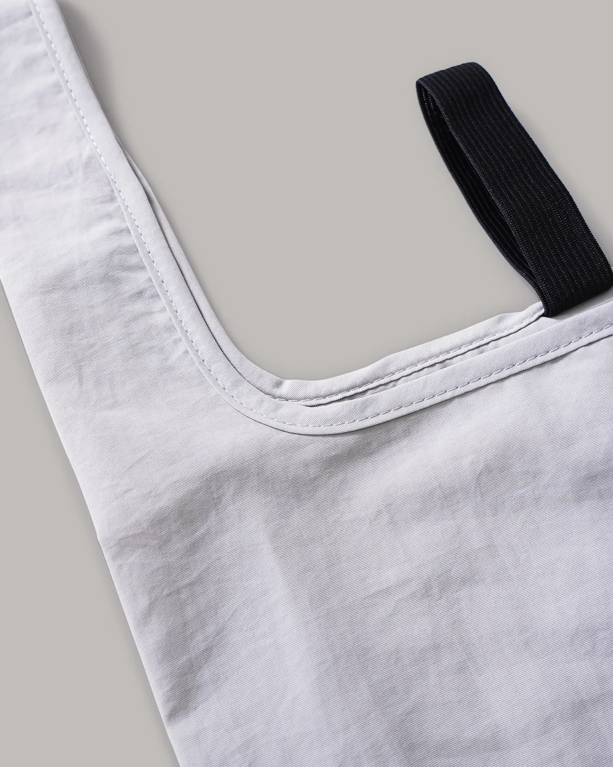 ナイロンレジ袋型バッグブラック、グレー_バイアス