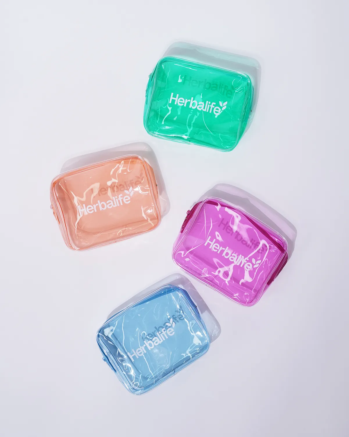 カラー塩ビBOX型ポーチ_4セット平置き