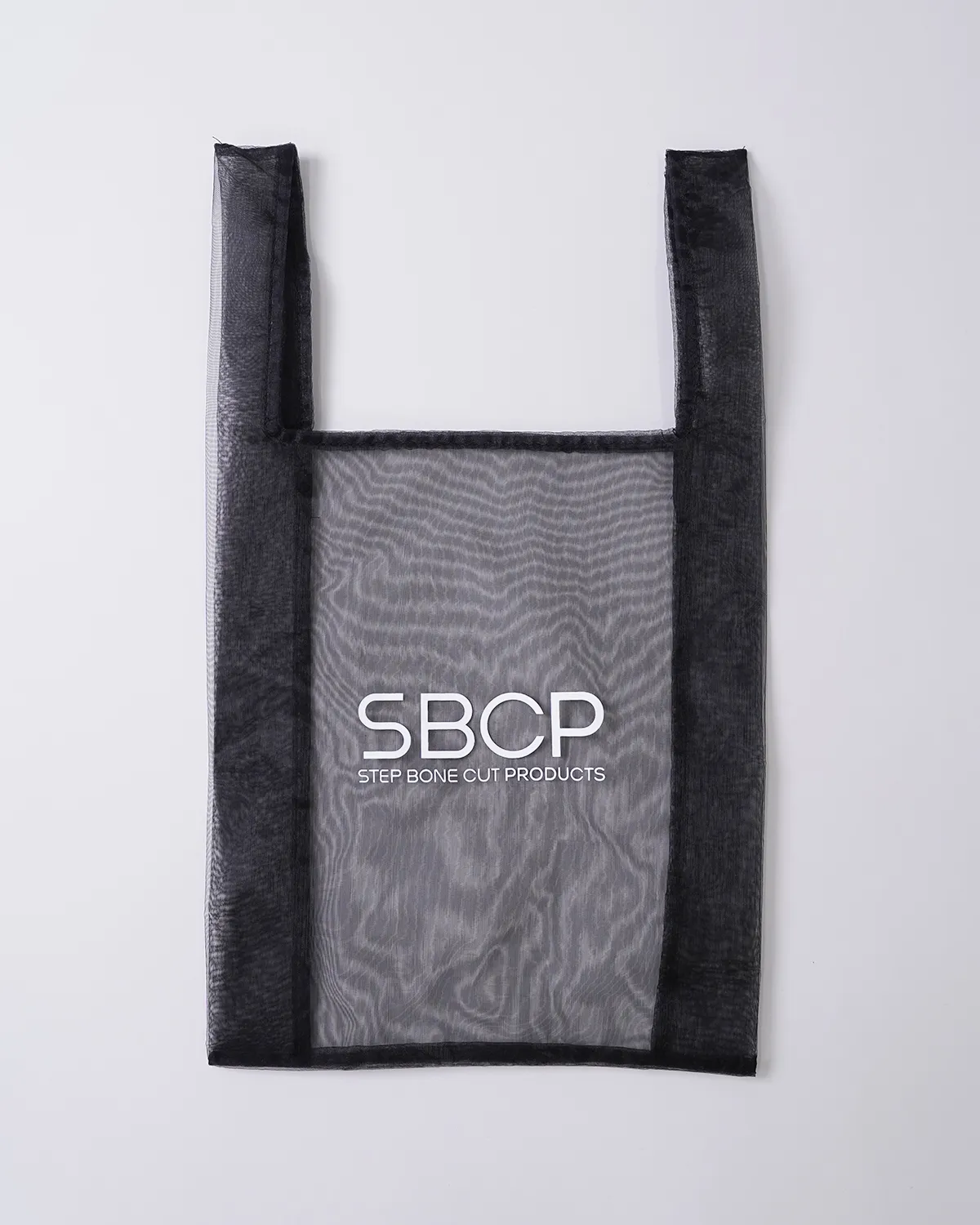 オーガンジーレジ型バッグ_平置き正面