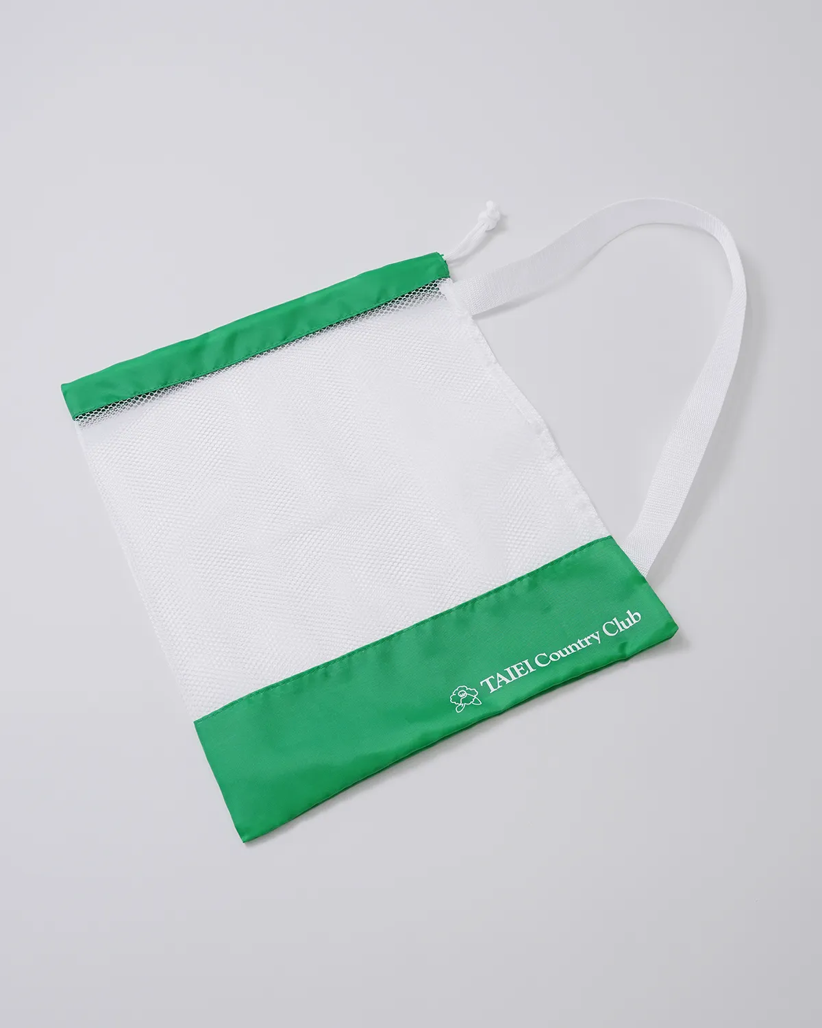 メッシュ巾着片紐ショルダーバッグ_平置き