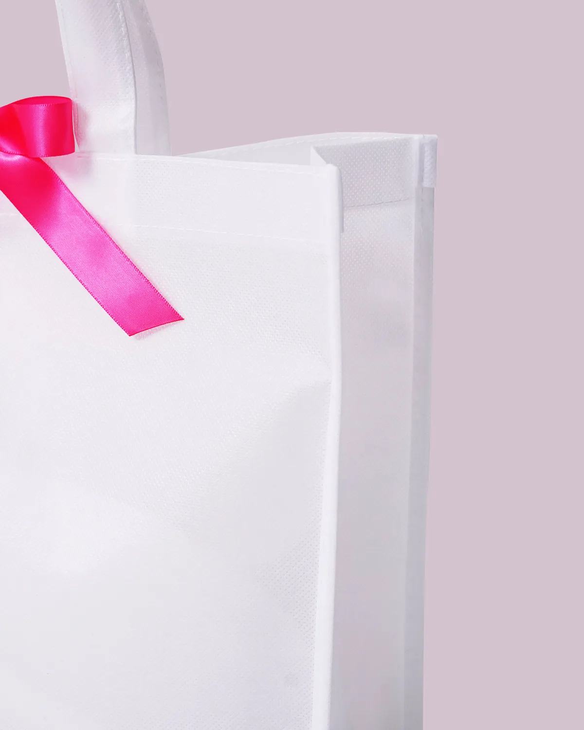 不織布角底バッグ_角のステッチ