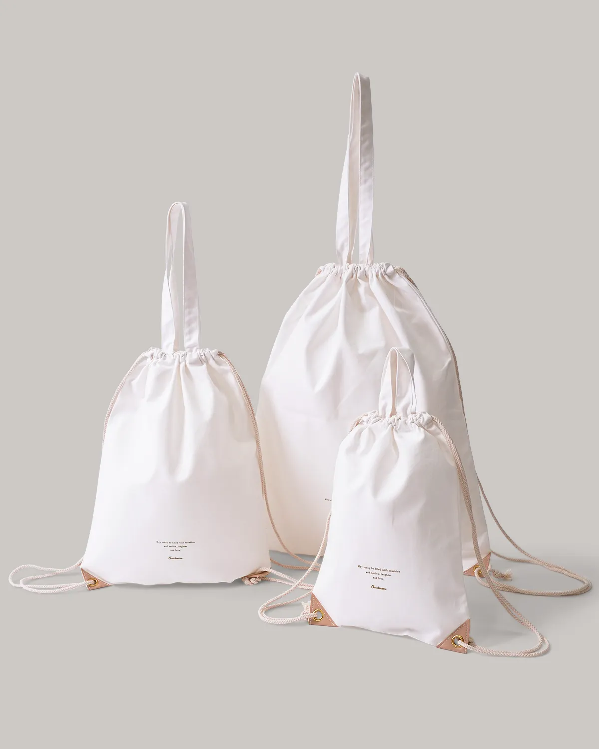 コットンリネン両紐ショルダーバッグ合皮補強_3セット