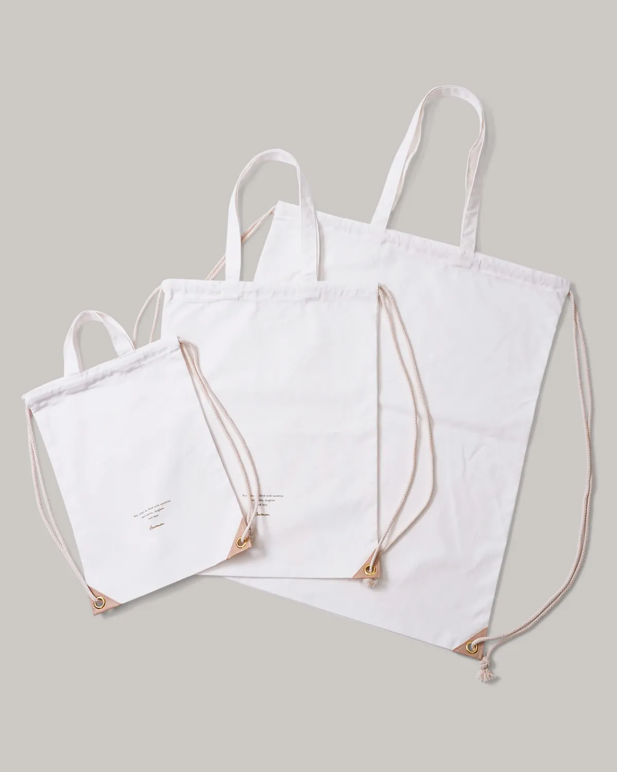 コットンリネン両紐ショルダーバッグ合皮補強_3セット