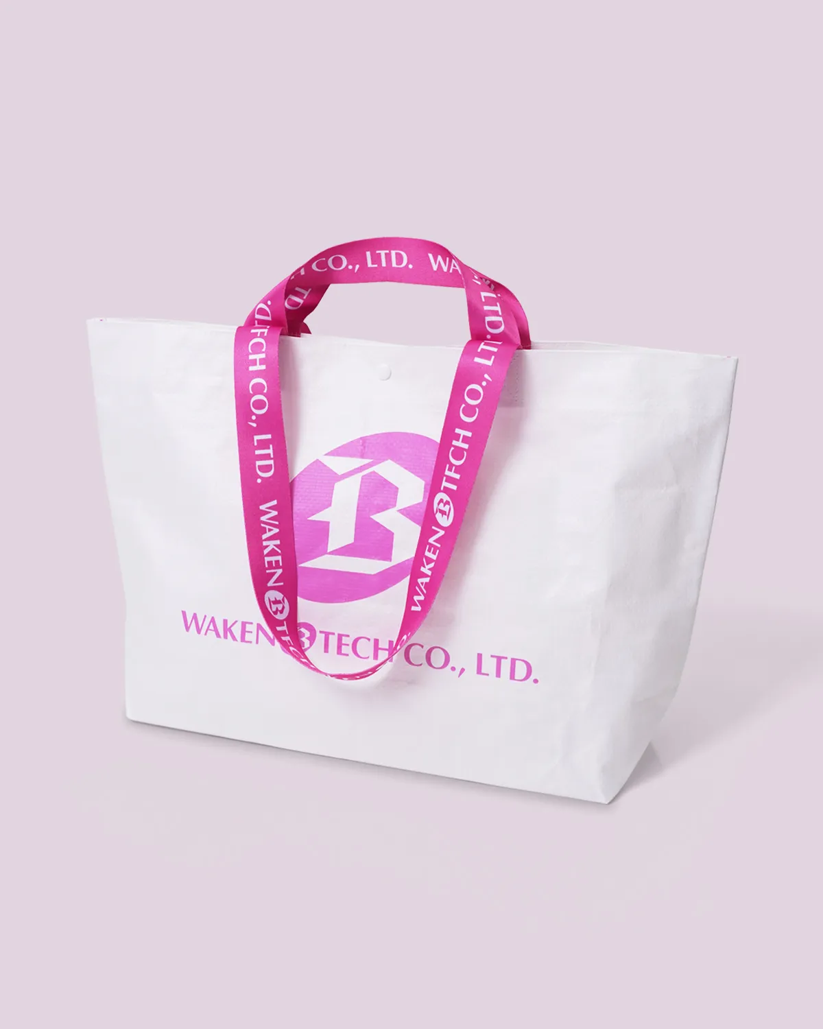 ワリフ（PPクロス）船底バッグ持ち手2本_持ち手下ろした状態