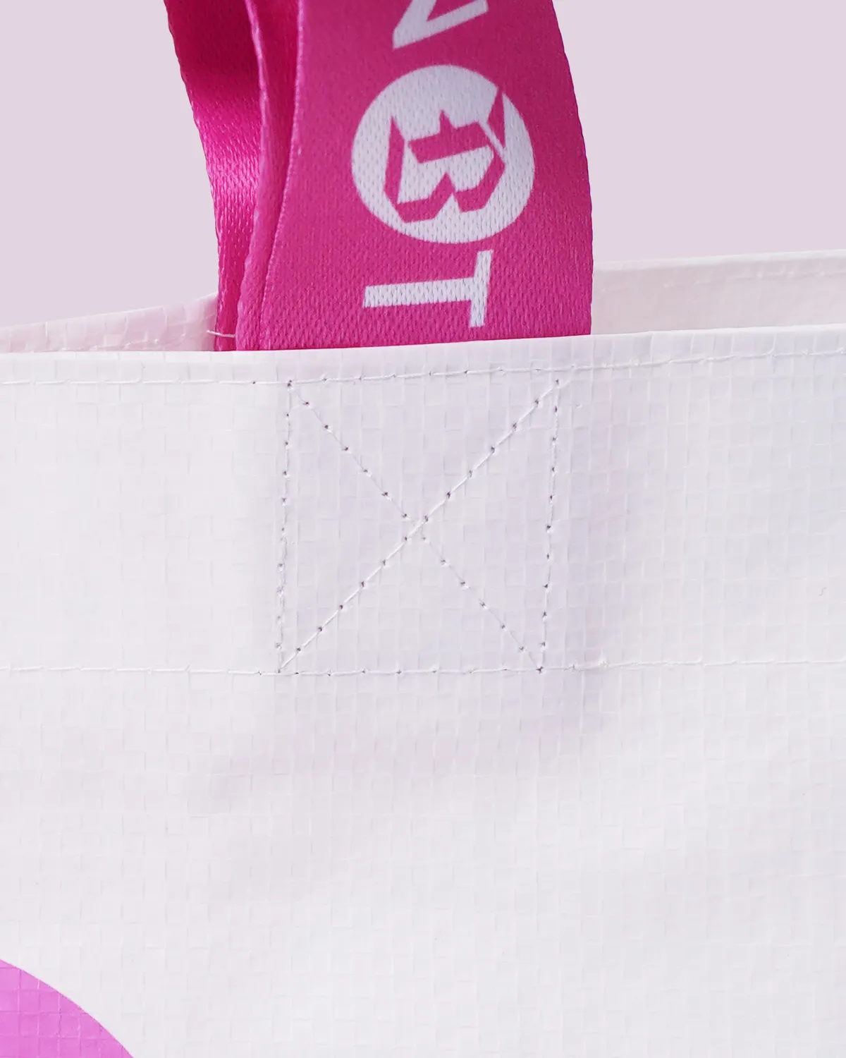 ワリフ（PPクロス）船底バッグ持ち手2本_クロスステッチ