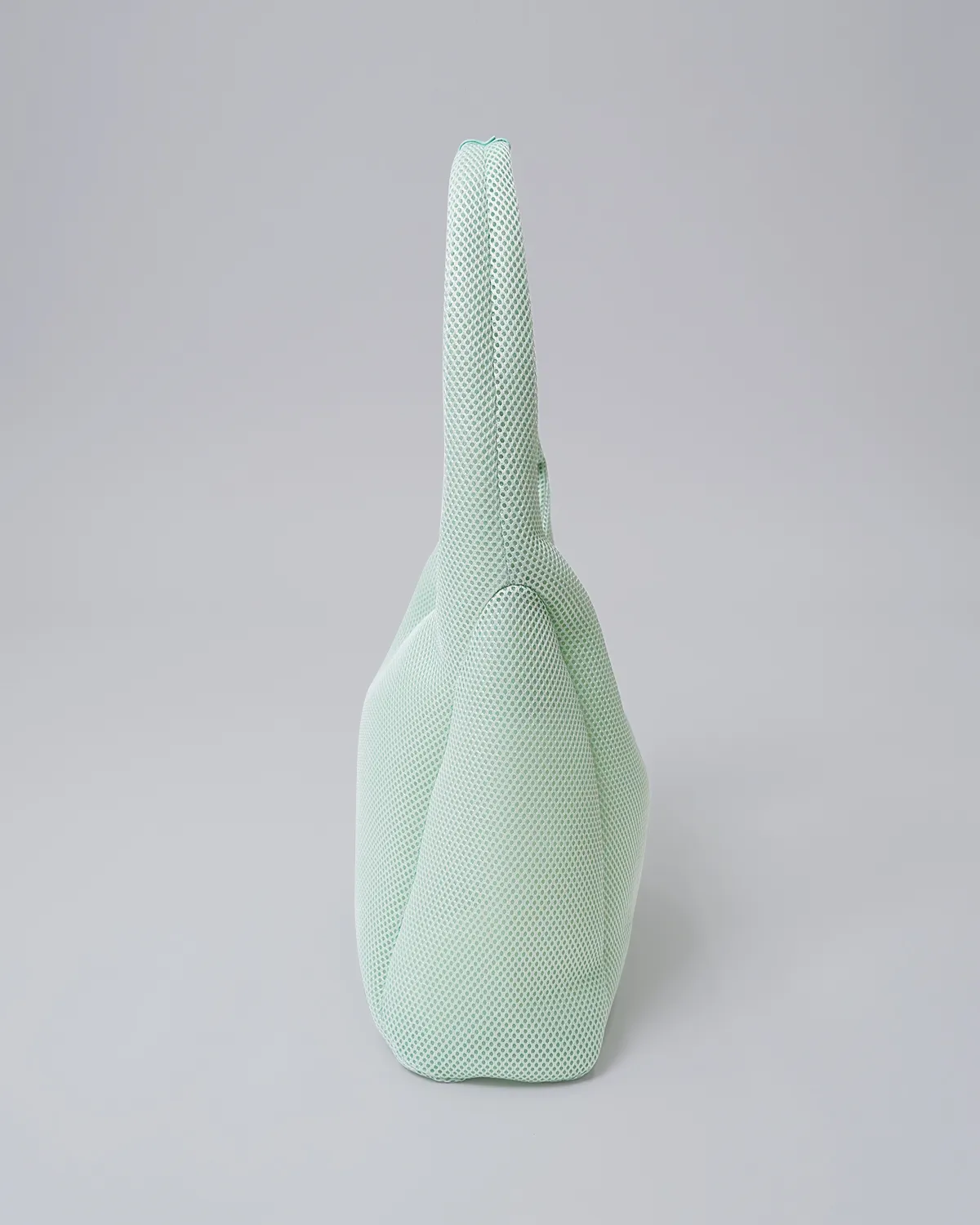 メッシュ_マルシェ型バッグ_メロン色_横