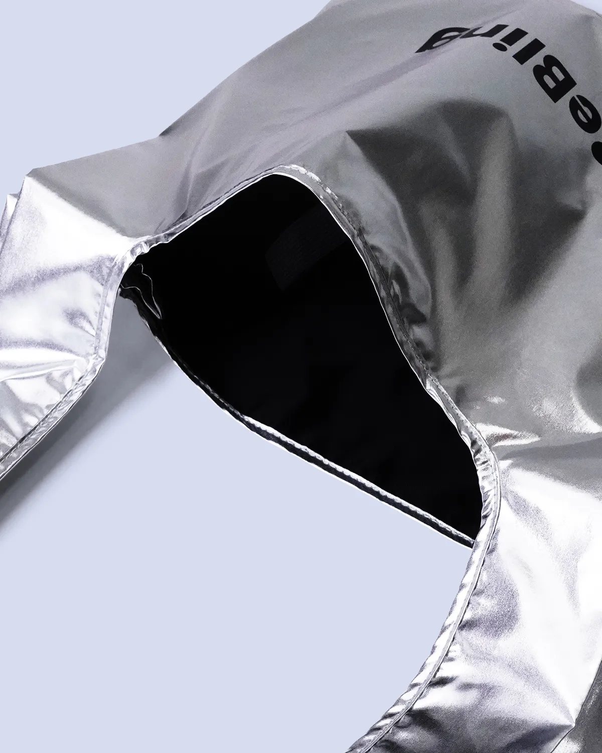 ナイロンメタリック レジ型リボンバッグ(ゴム付き)_ステッチ