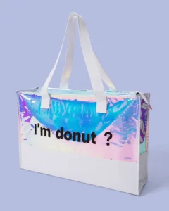 ホログラムPVC+コットン角底保冷バッグ_斜め