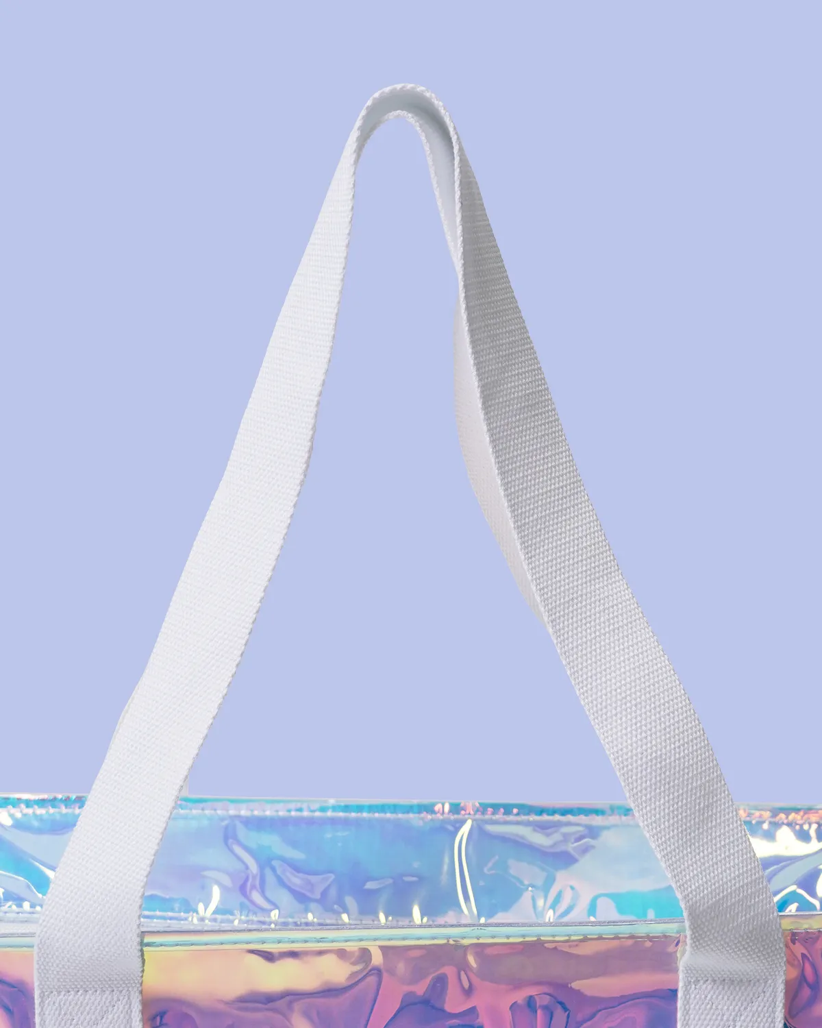 ホログラムPVC+コットン角底保冷バッグ_持ち手