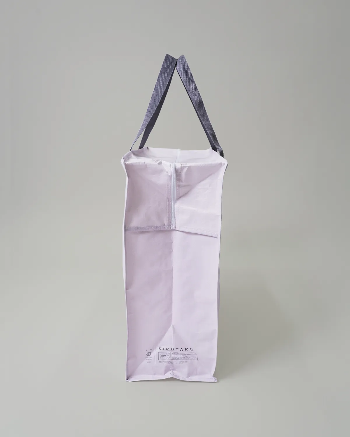 ワリフ(PPクロス)BOX型バッグ ファスナー付_横面1