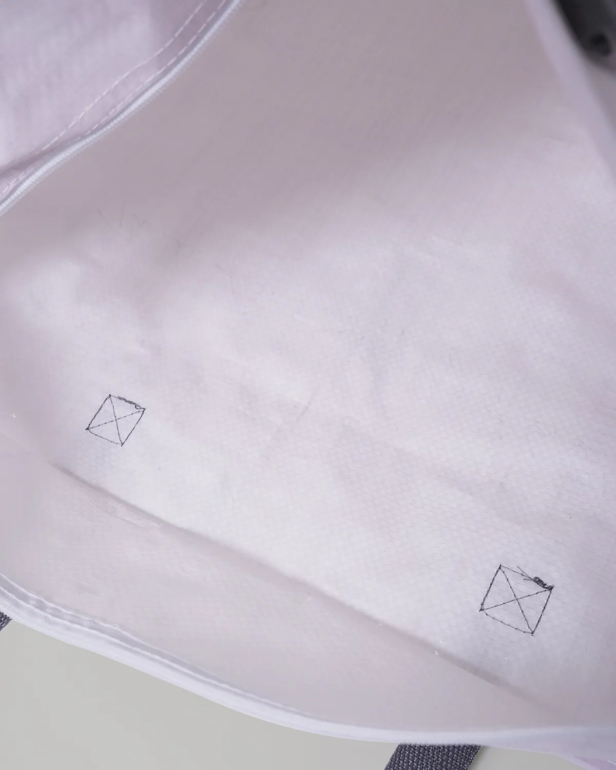 ワリフ(PPクロス)BOX型バッグ ファスナー付_内側