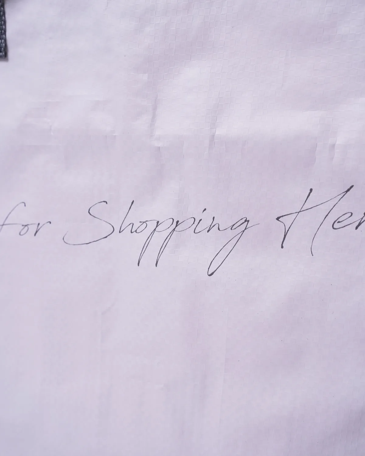 ワリフ(PPクロス)BOX型バッグ ファスナー付_文字印刷