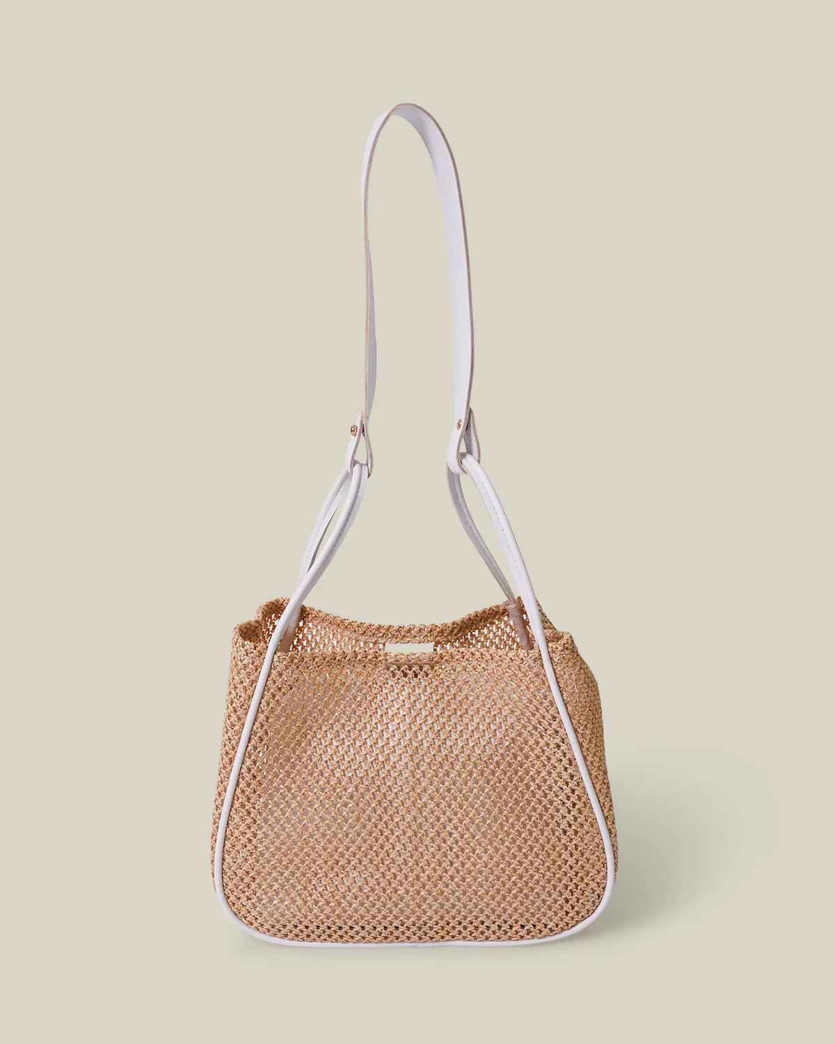 メッシュ合皮_角底バッグ_正面