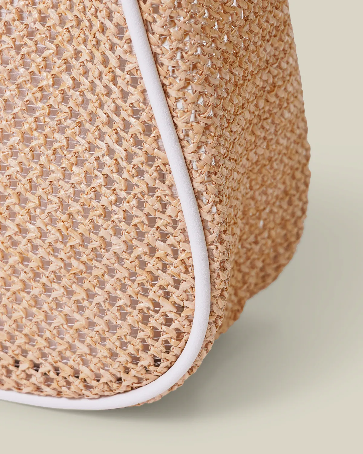 メッシュ合皮_角底バッグ_角