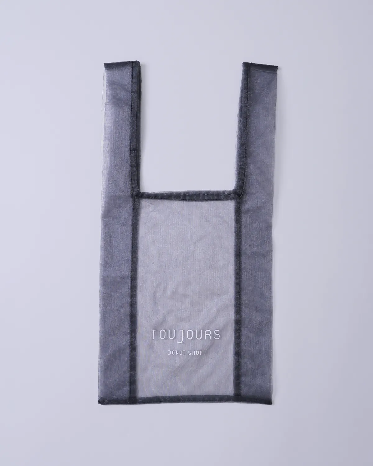 オーガンジーレジ袋型バッグ_正面・平置き