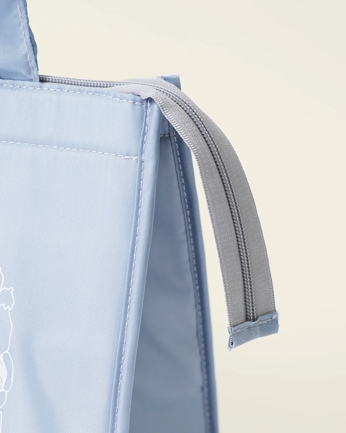 ポリエステル210D角底保冷バッグ_ファスナー端