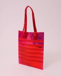 ホログラムPVC+透明塩ビマチなしバッグ_斜め