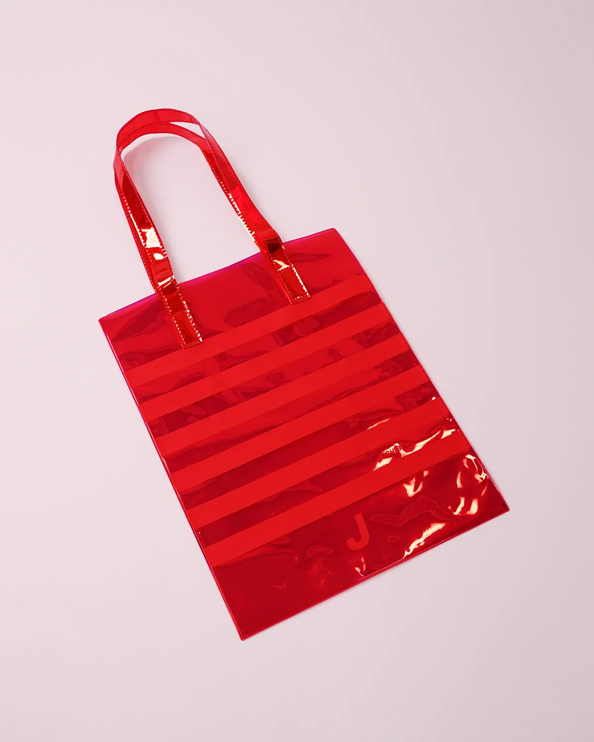 ホログラムPVC+透明塩ビマチなしバッグ_平置き斜め