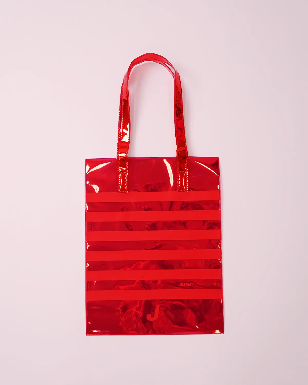 ホログラムPVC+透明塩ビマチなしバッグ_平置き正面