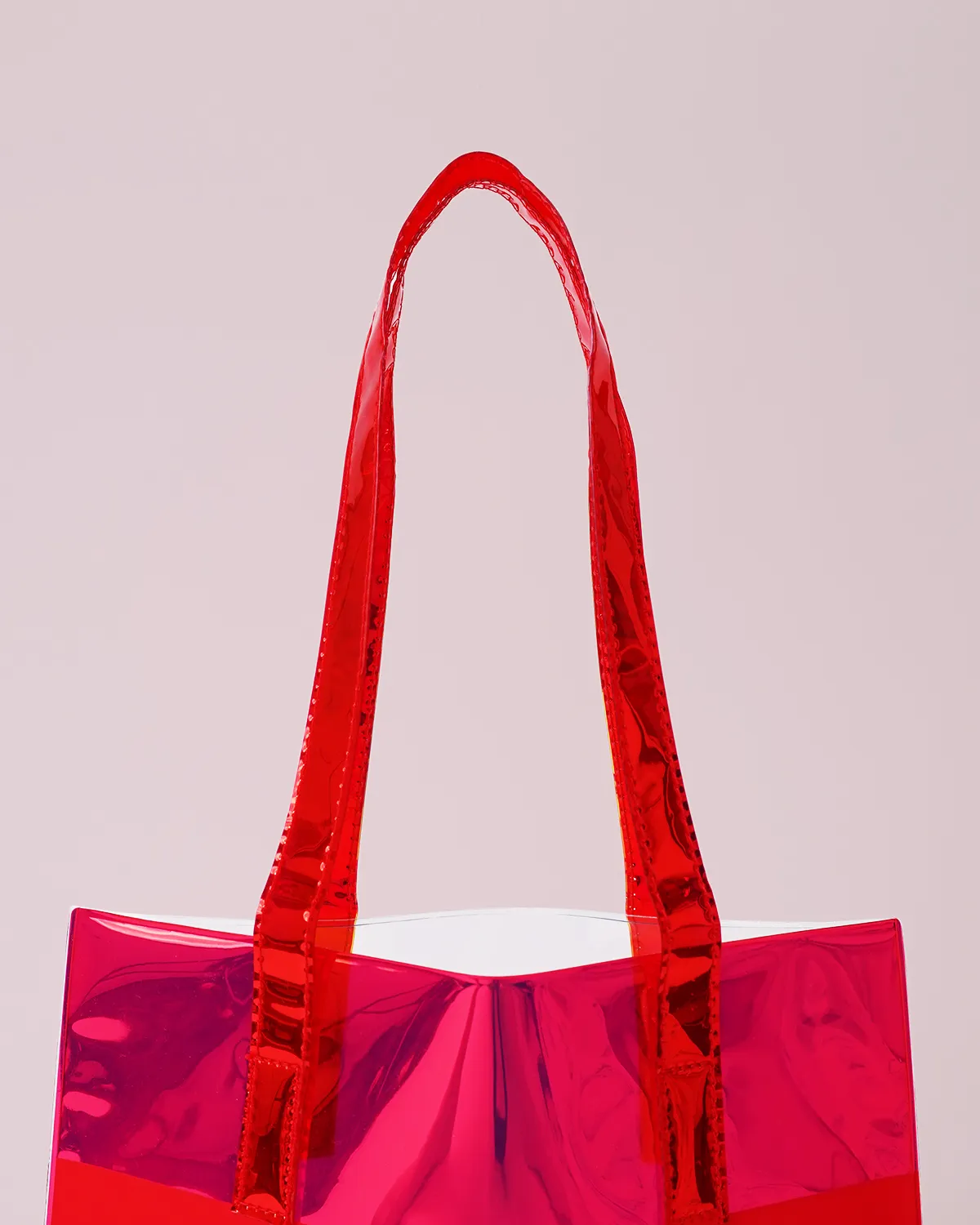 ホログラムPVC+透明塩ビマチなしバッグ_持ち手