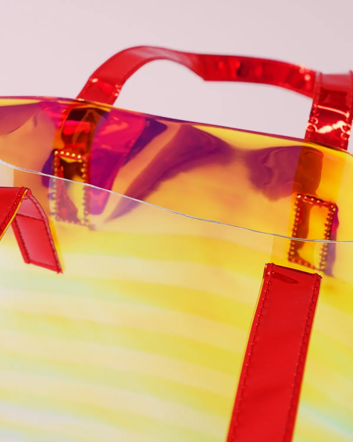 ホログラムPVC+透明塩ビマチなしバッグ_切りっぱなし