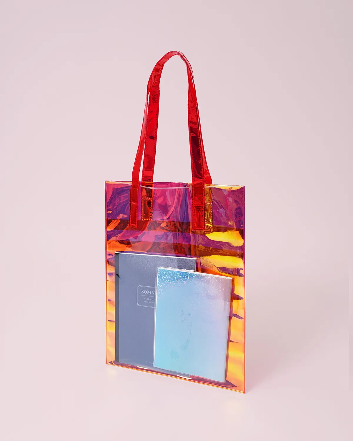 ホログラムPVC+透明塩ビマチなしバッグ_ノート入り