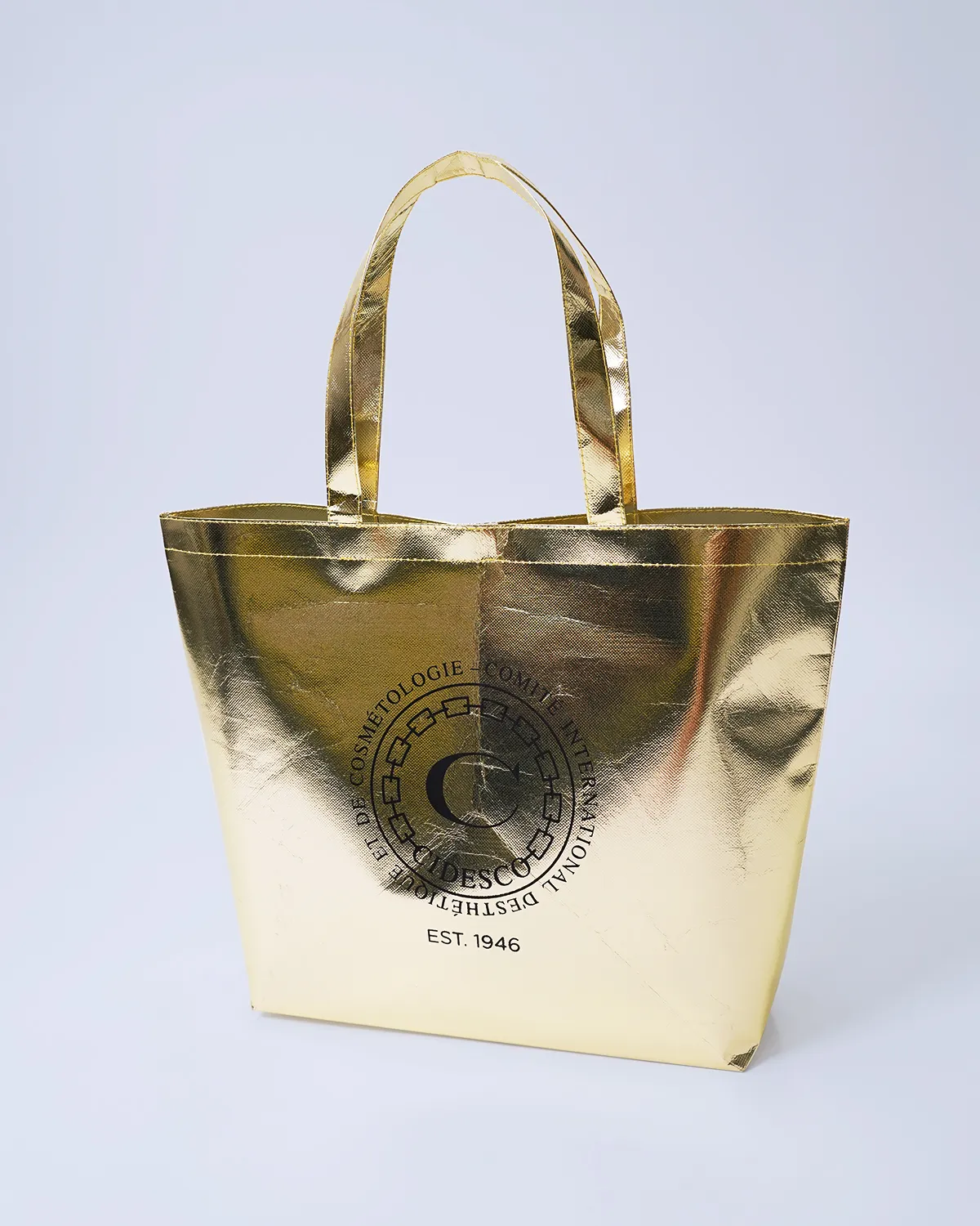 不織布PPメタリック船底バッグ_斜め