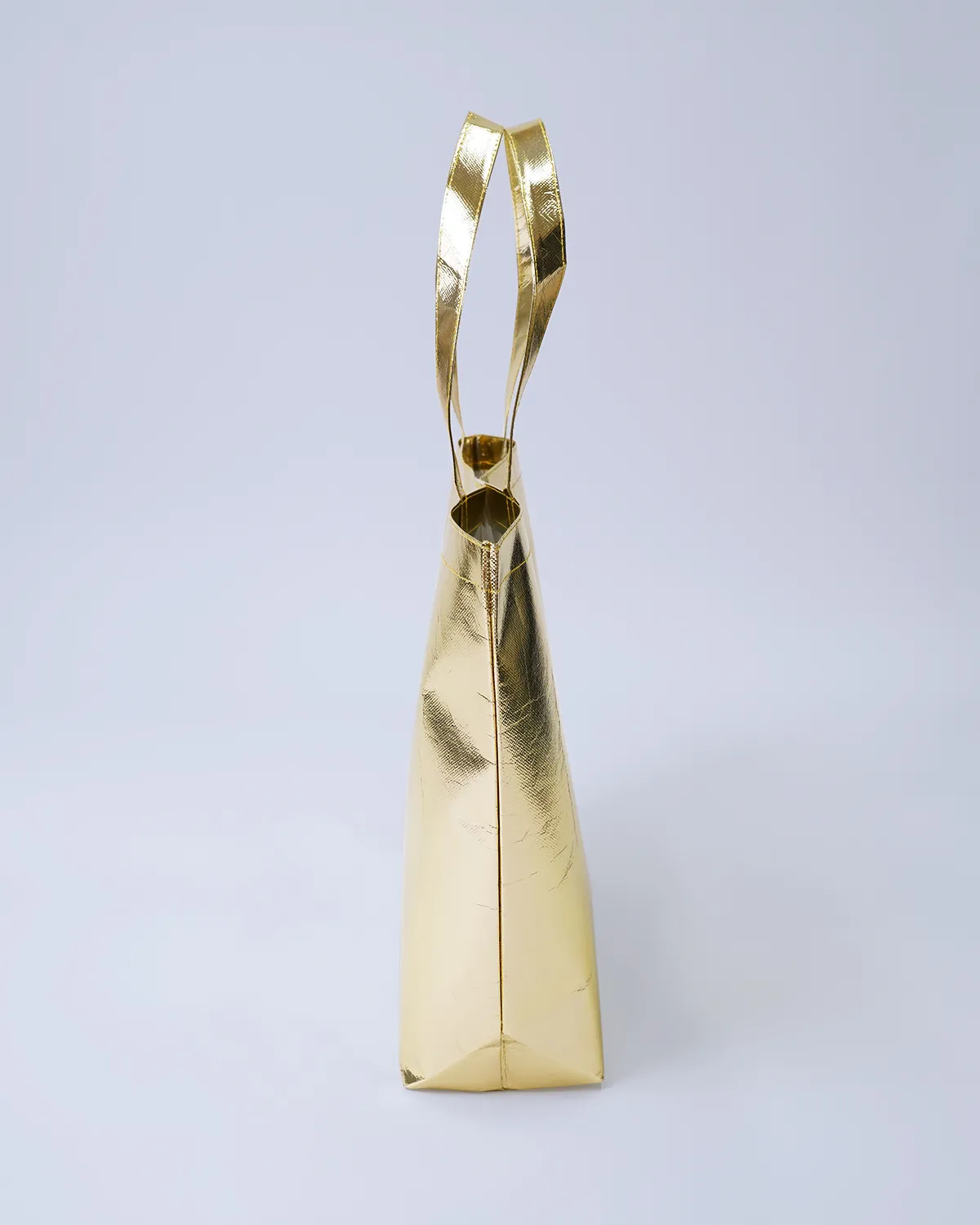 不織布PPメタリック船底バッグ_側面