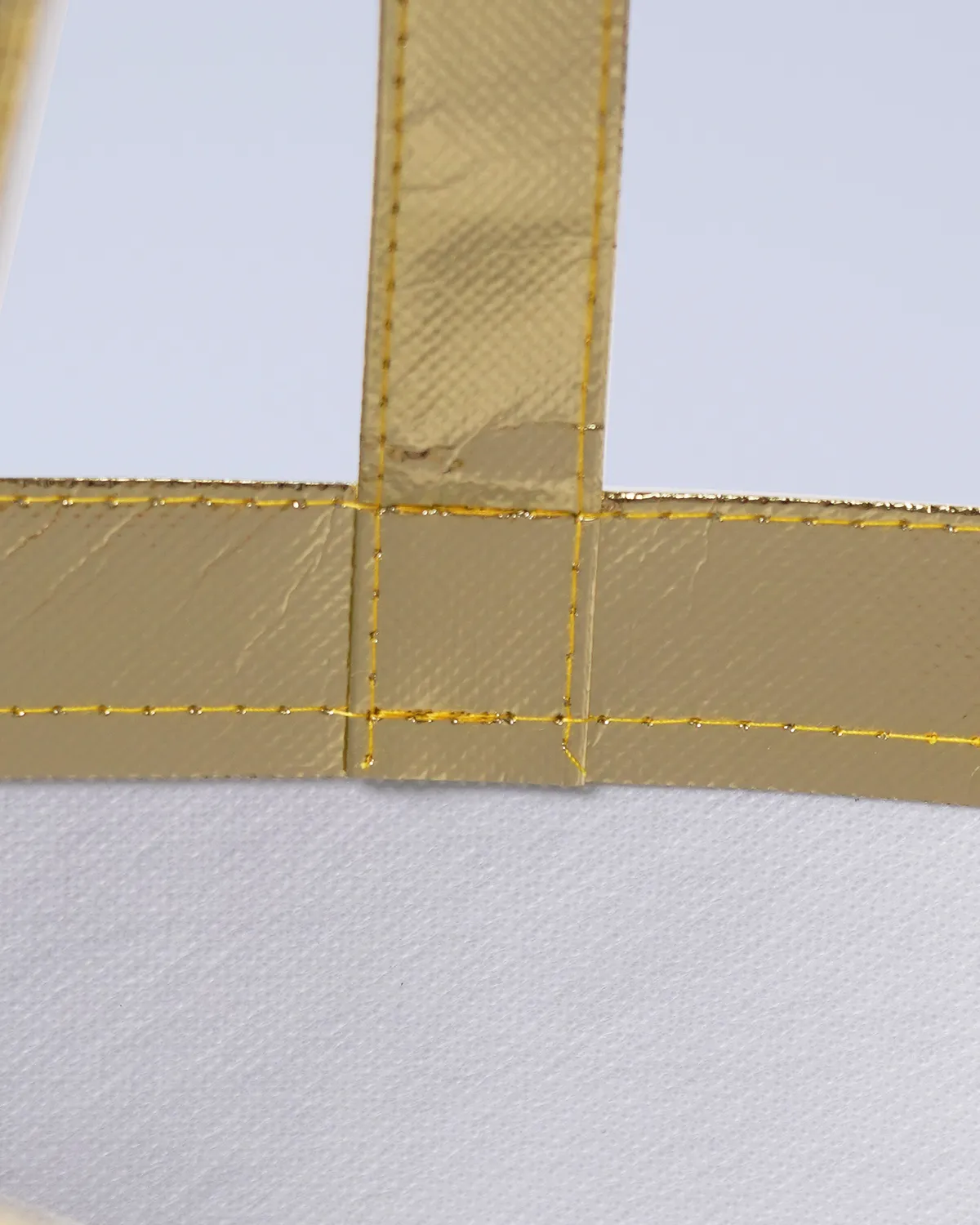 不織布PPメタリック船底バッグ_内側ステッチ