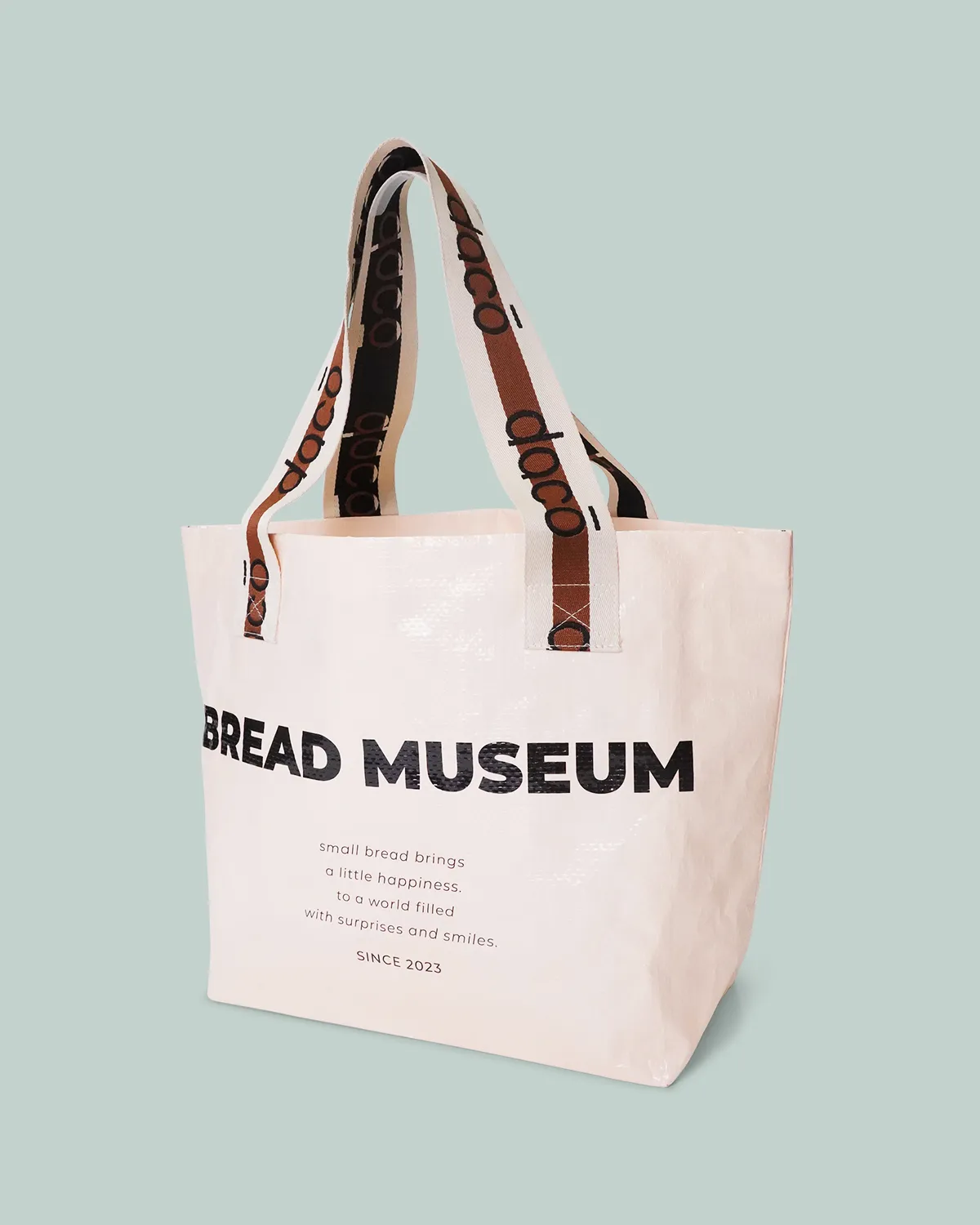 ワリフ（PPクロス）船底バッグ_持ち手ジャガード織り_斜め