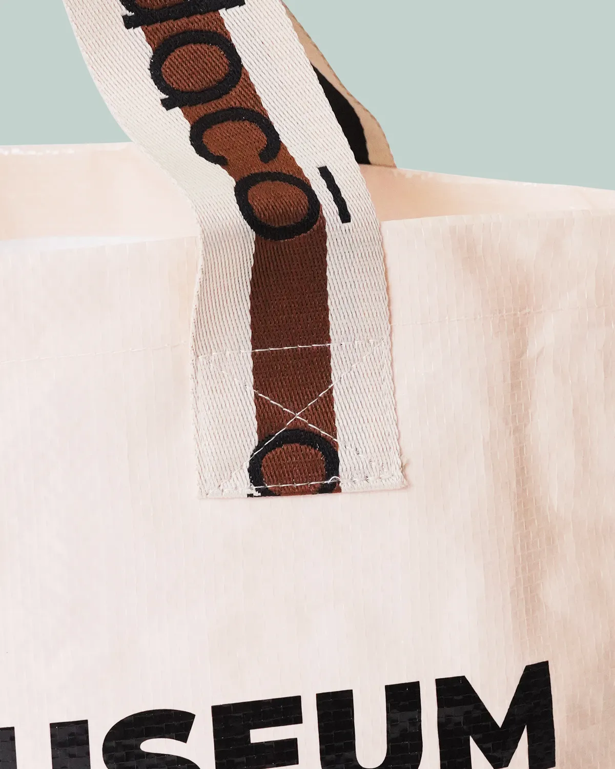 ワリフ（PPクロス）船底バッグ_持ち手ジャガード織り_ステッチ