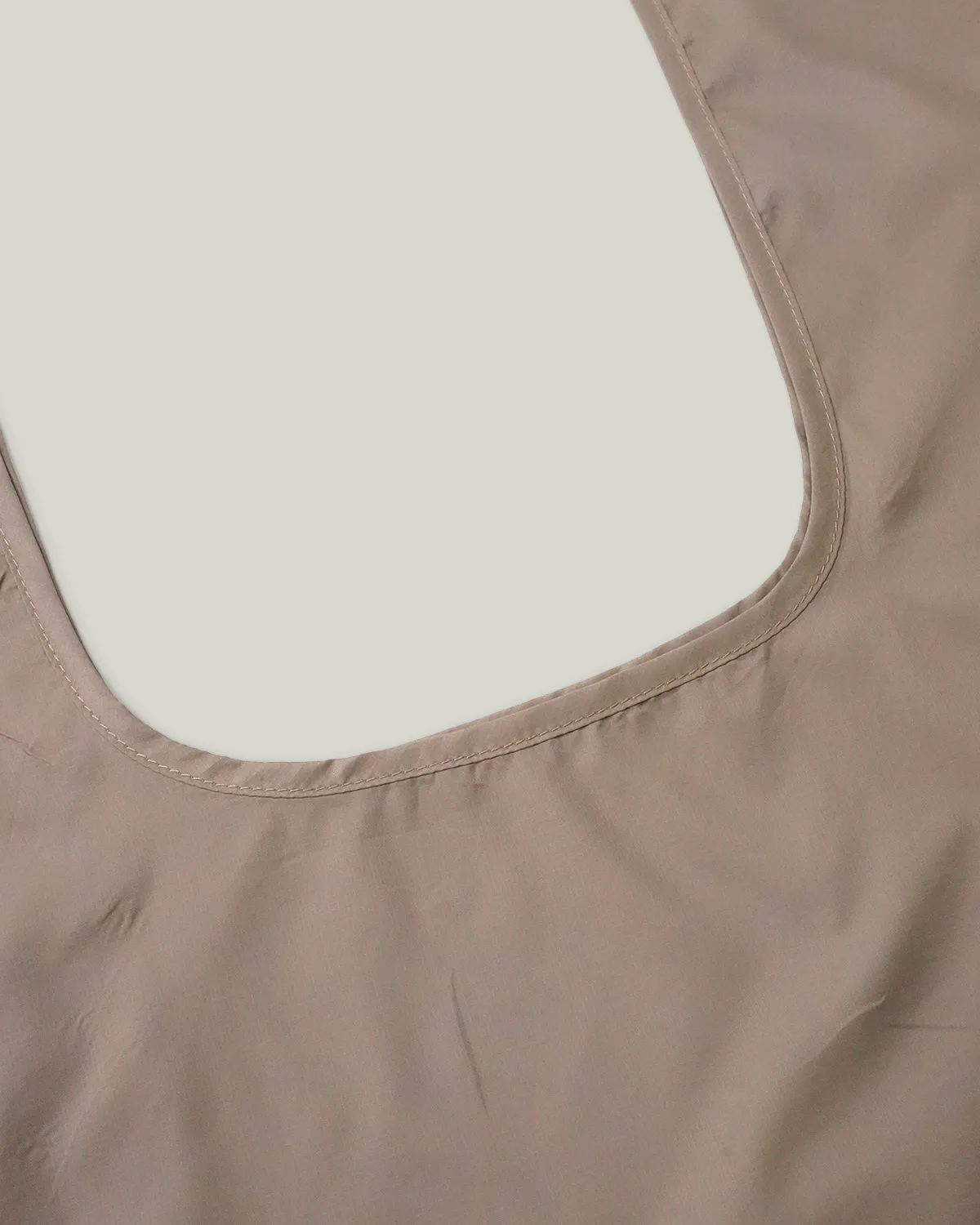 ポリエステルエコバッグくしゅくしゅ収納_RP_青緑・ベージュ_ステッチ