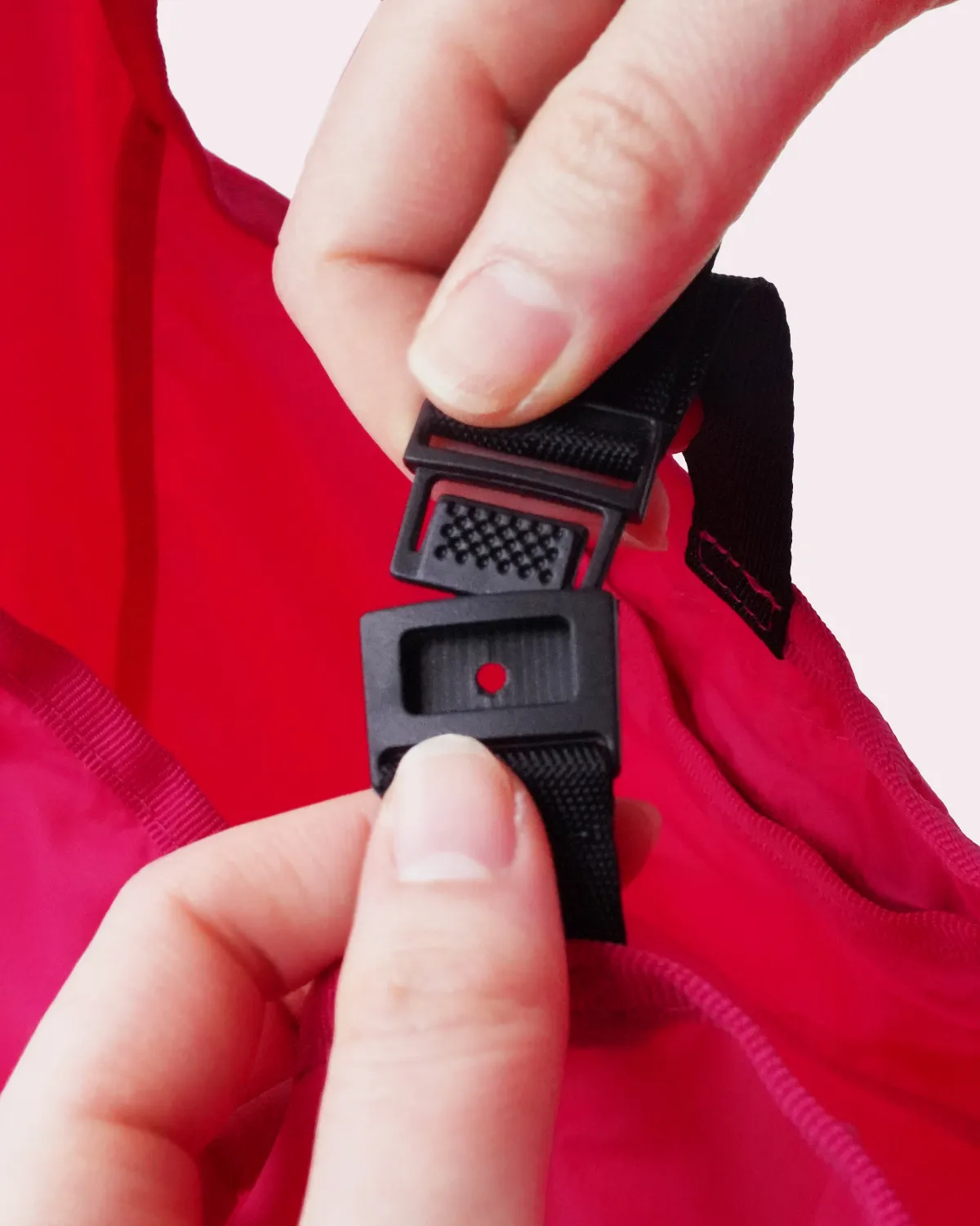 ポリエステル船底エコバッグくしゅくしゅ収納_留め方