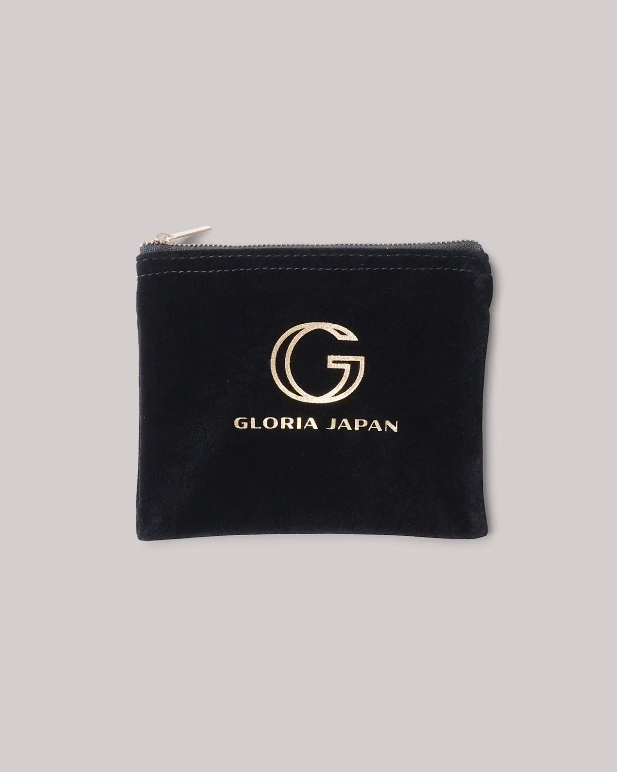 ベロア平袋ポーチ_平置き正面