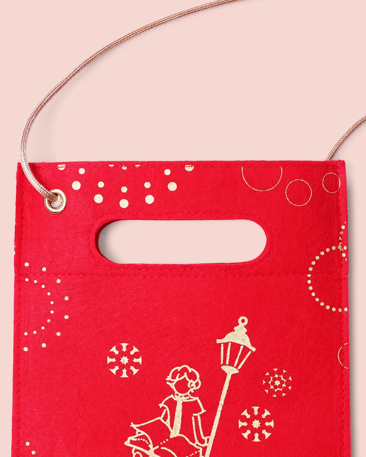 フェルト小判抜きバッグロー引き紐_大小_小判抜き