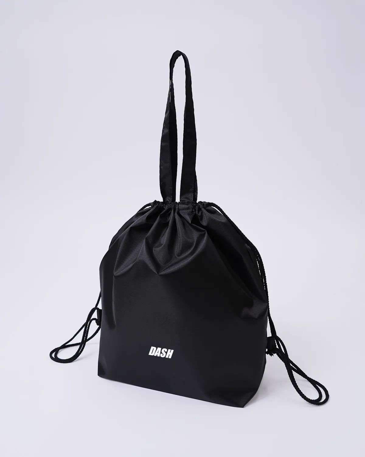 ポリエステル両ひもショルダー持ち手付き_斜め・物入り