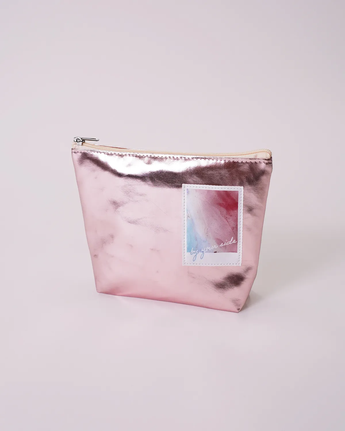 透明塩ビ船底ポシェット＋合皮船底ポーチ_ポーチ斜め