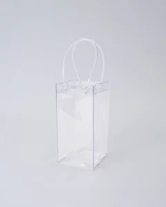 透明塩ビ角底バッグ（花入れる）_斜め