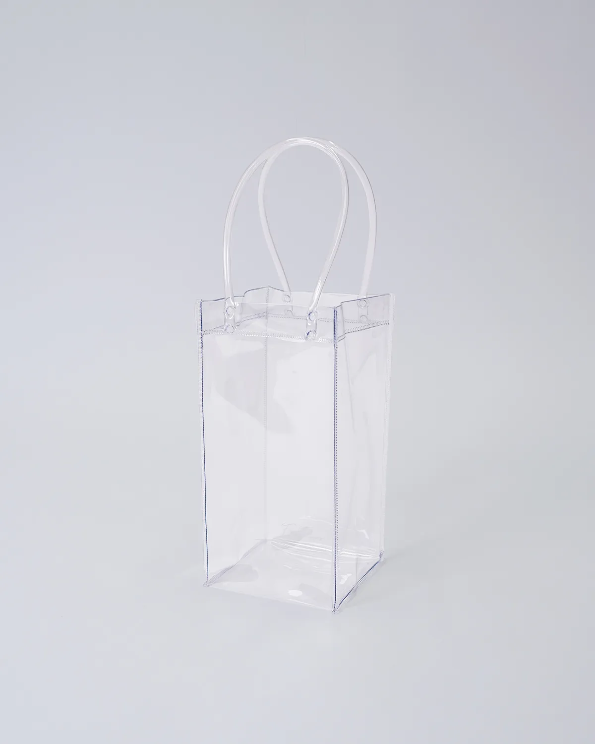 透明塩ビ角底バッグ（花入れる）_斜め