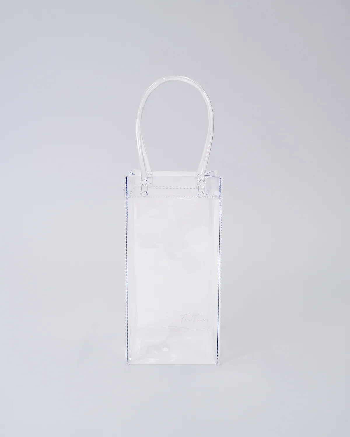 透明塩ビ角底バッグ（花入れる）_正面