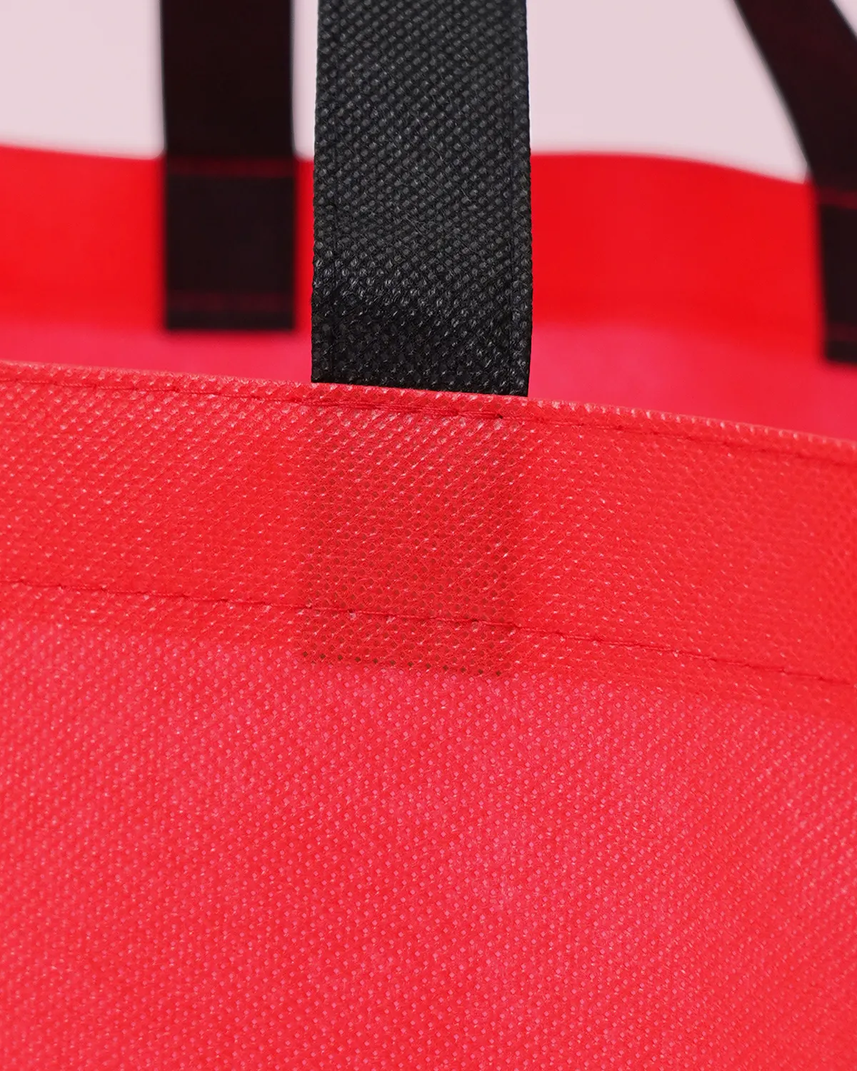 不織布角底バッグ_持ち手付け根