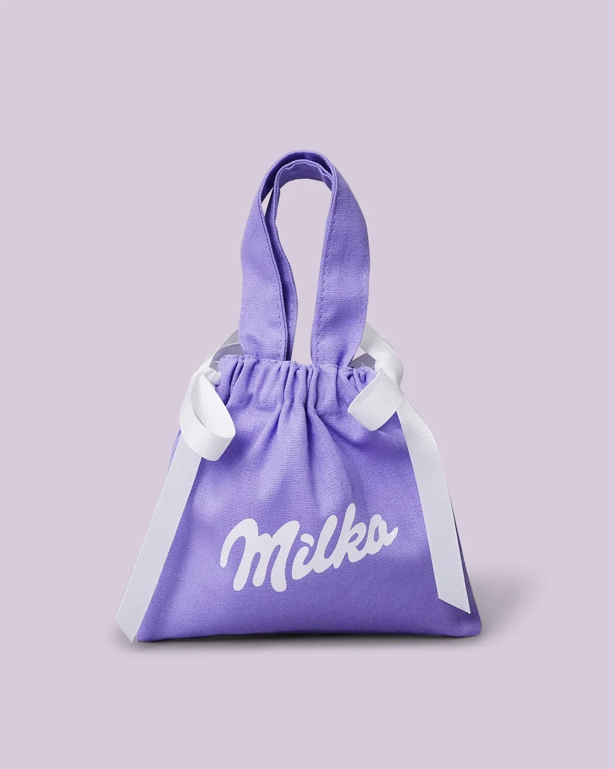 コットン6オンスマチなし巾着袋持ち手付き_正面